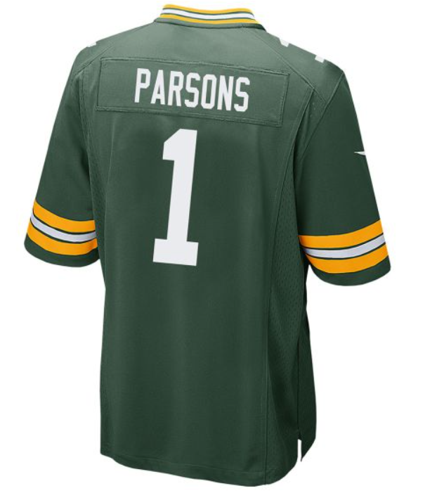 Men 2025 Green Bay Packers #1 Parsons green Nike game NFL Jersey